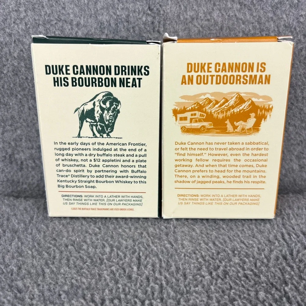 6x Duke Cannon Brick of Soap Men 4.5 oz Buffalo Trace Sawtooth Bourbon Cedarwood